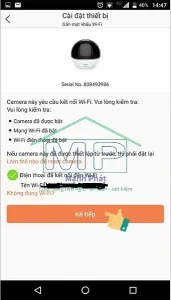 hướng dẫn cài đặt camera ezviz bước 7.1